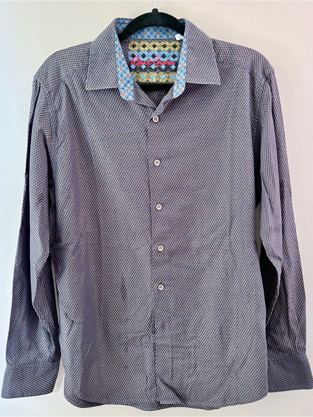 Robert Graham Classic Fit Men's Medium Button Down Long Sleeve Shirt Geometric